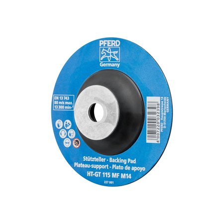 PFERD 4-1/2" Temp.-Resistant Fiber Disc Backing Pad - 5/8-11 Nut - Flexible Density 69480